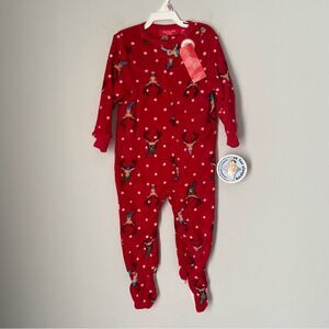 Family PJs Macy’s Baby’s Zipper Front Christmas Pajama Footie 18mo